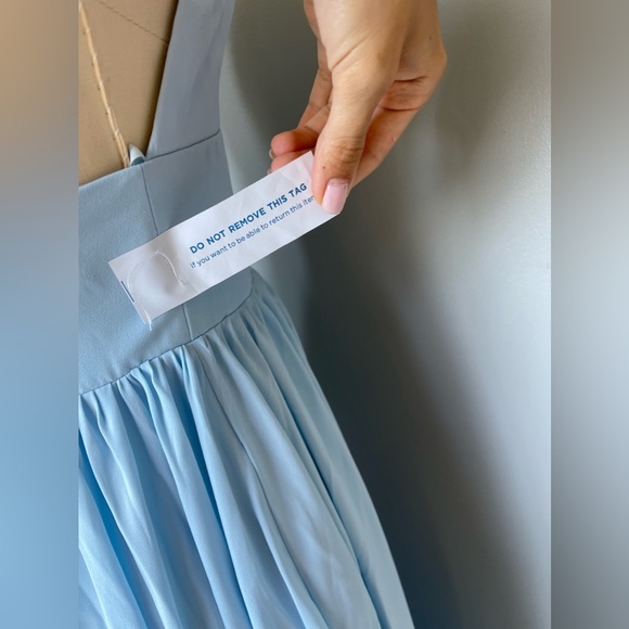 fame and partners light blue dress Light Blue Mermaid Lace Spaghetti Straps Prom Dresses With Appliques C   cherishgirls